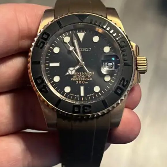 seiko mod rosegold yachmaster automatic watch - Picture 1 of 5